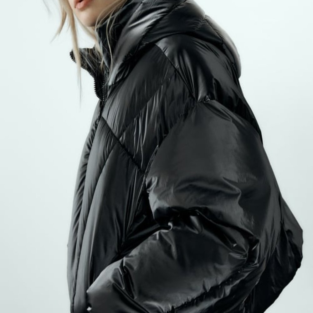 METALLIC FINISH PUFFER ANORAK - Picture 6 of 8